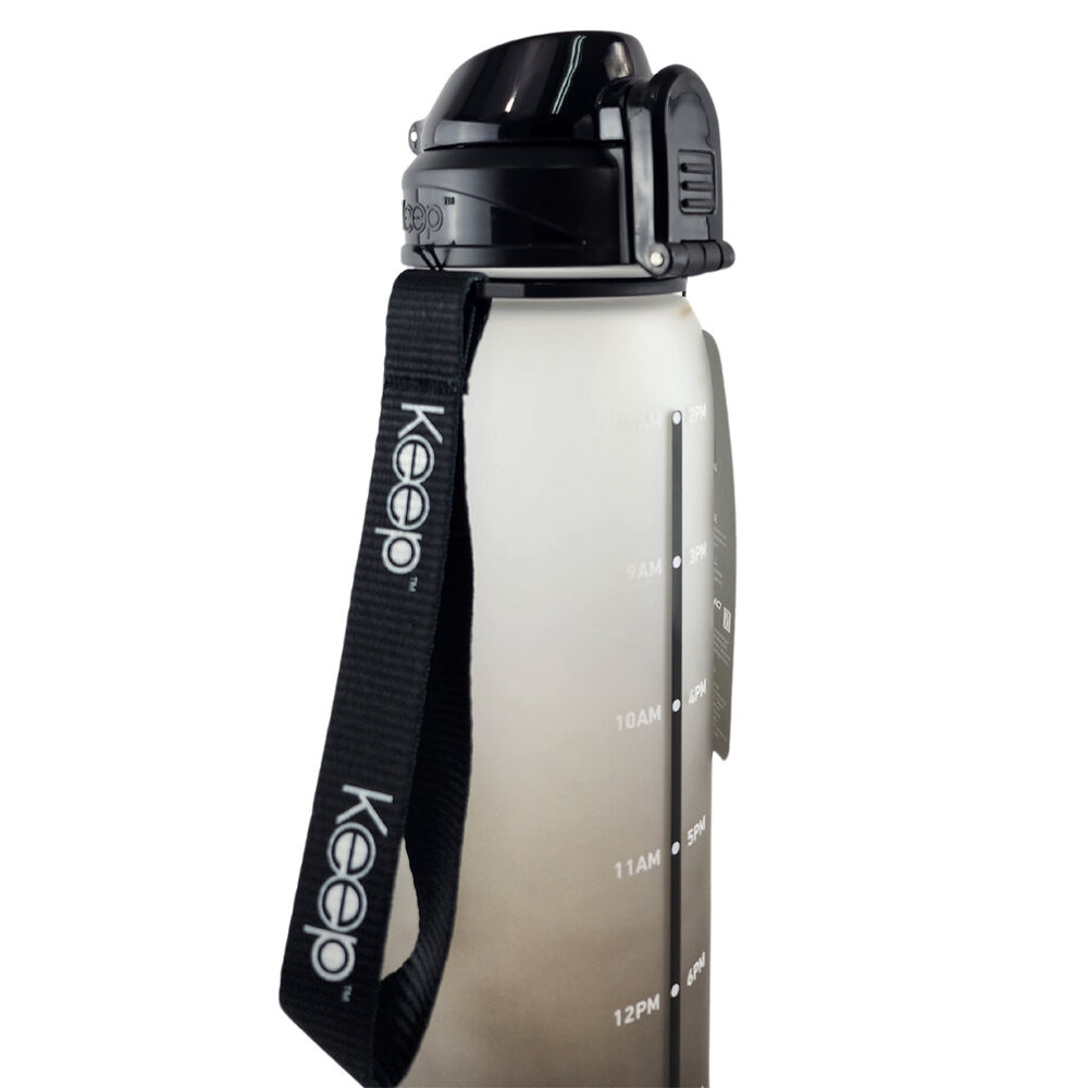 Botella Keep Agua 1 Litro Deportes Outdoor Marcador Ml Negro image number 2.0