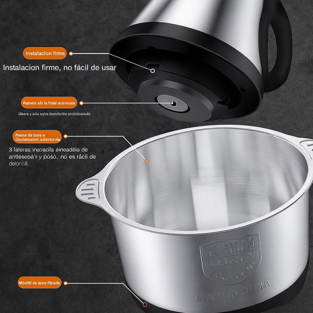 Triturador Procesador De Alimentos Electrico 5 Litros 500w Picador image number 6.0