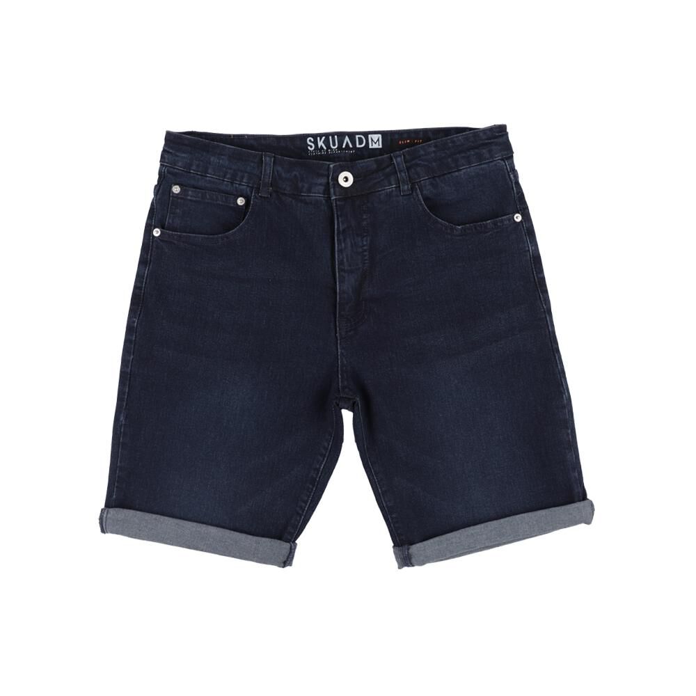 Bermuda Denim Tiro Medio Slim Hombre Skuad image number 0.0