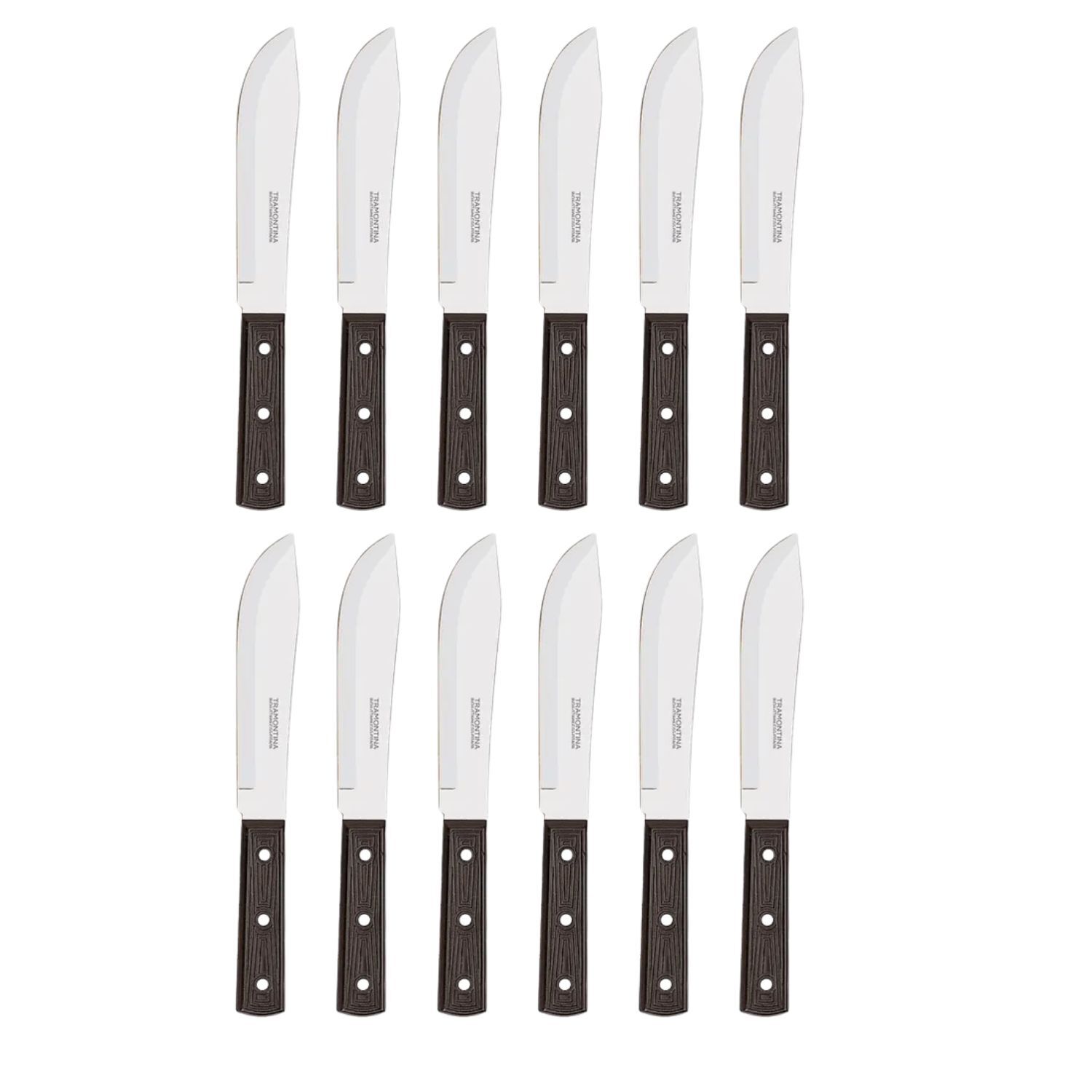 Set 12 Cuchillos Tramontina Redondo Negro 5 Pulgadas Cocina image number 0.0