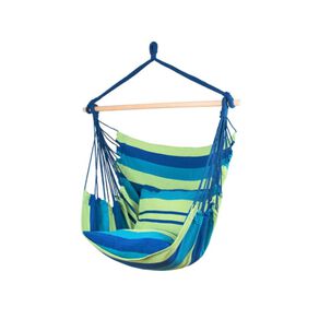 Silla Hamaca Colgante Con Cuerda + 2 Cojines Columpio Jardín