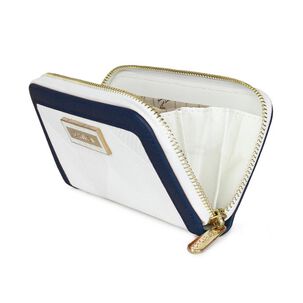 Billetera Mujer Greta Blanco Y Azul Carven Paris