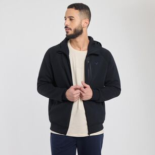 Poler&oacute;n Liso Slim Cuello Alto Con Capucha Hombre Az Black