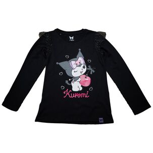 Polo Ml Con Estampado Con T&eacute;cnica Y Manga Alitas De Tul Escarchado Kuromi