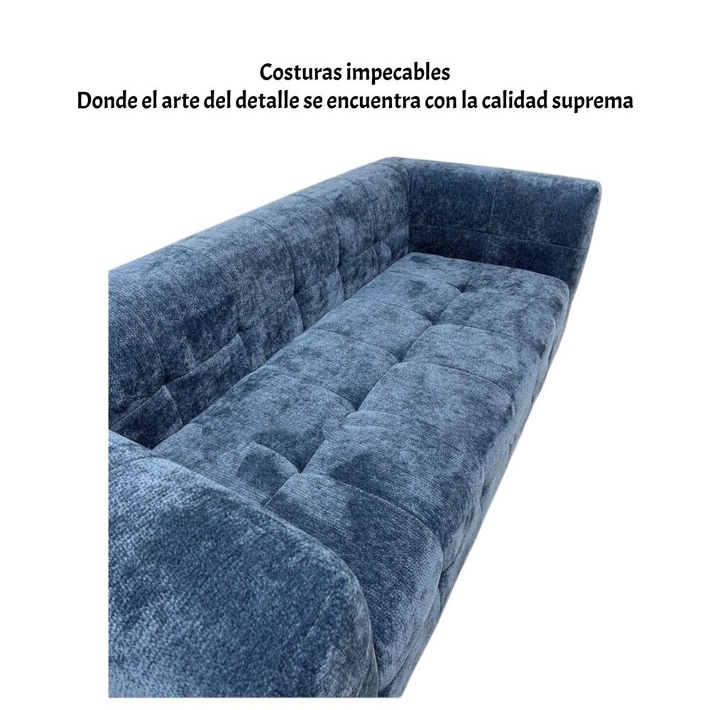 Sof&aacute; Comprimido Tela De Pana 200x90cm K30 Azul image number 4.0