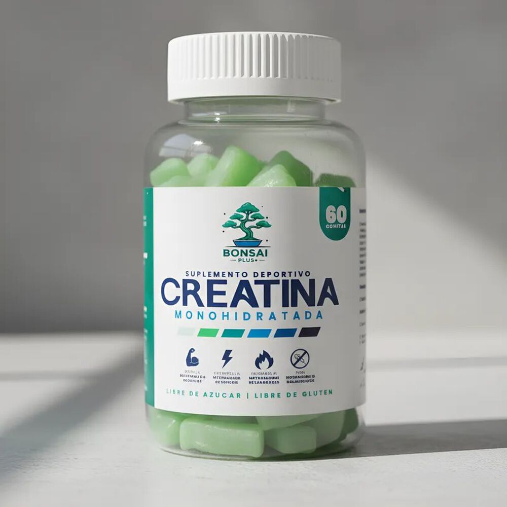 Creatina Monohidratada 60 Gomitas 5g - Gummies - 30 Dias - Bonsai Plus+ image number 1.0