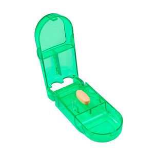 Pastillero Organizador Cortador Dosificador Pastilla Oneder Verde
