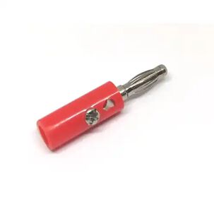 Conector Banana 4mm Macho Rojo