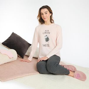 Polera De Pijama Manga Larga Mujer Freedom