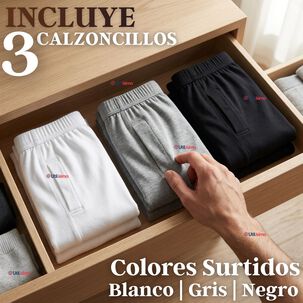 Pack 3 Calzoncillos Largos Algod&oacute;n Calza Hombre Invierno Primera Capa