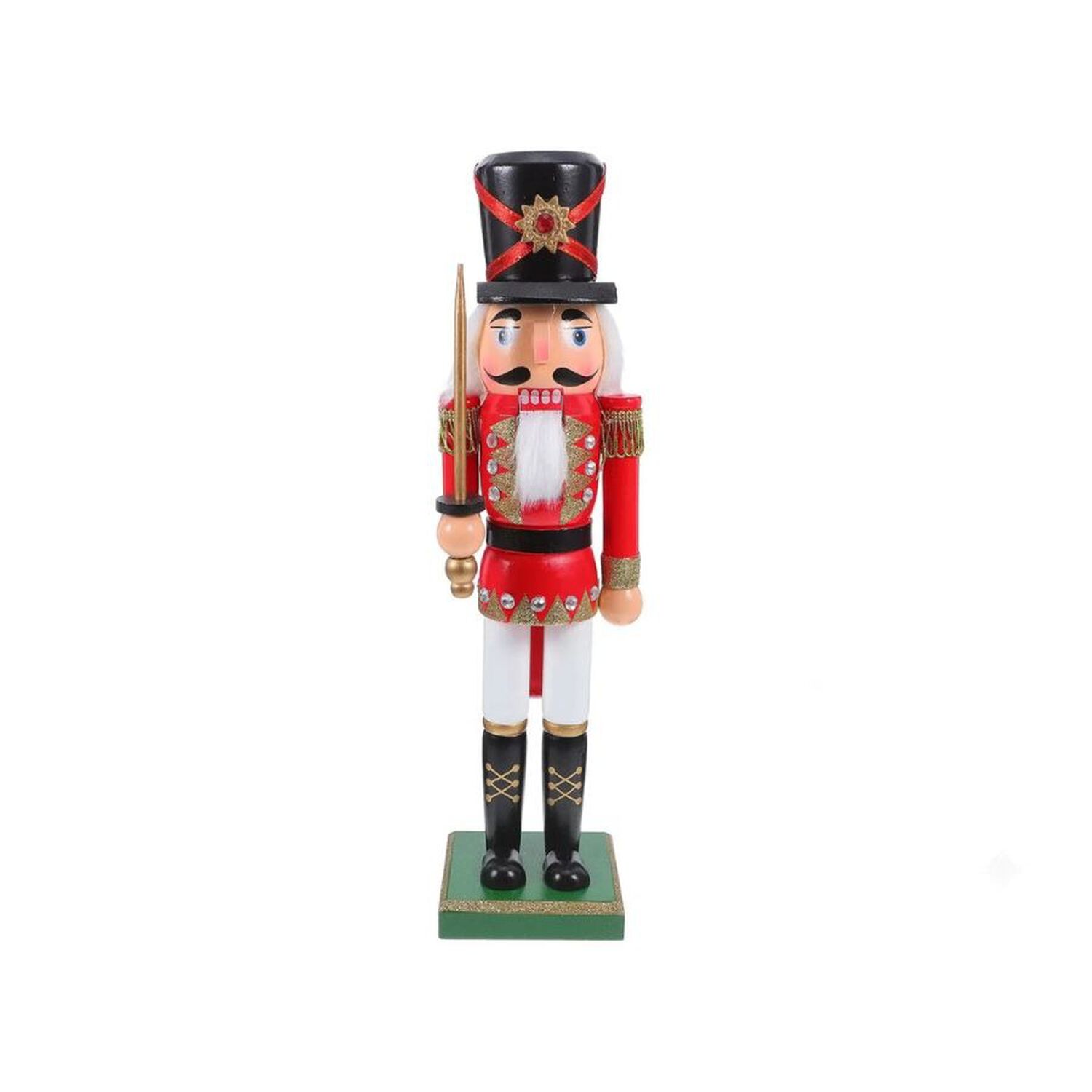 Cascanueces Navide&ntilde;o De Madera Soldado Espada 39cm image number 0.0