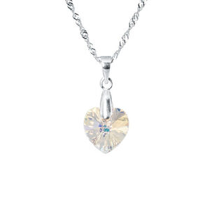 Collar Romance Plata 925 Cristal Genuino Aurora Boreal