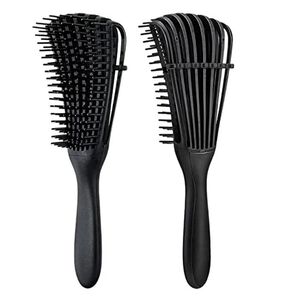 Cepillo Flexible Desenredante Y Definidor De Rizos Negro