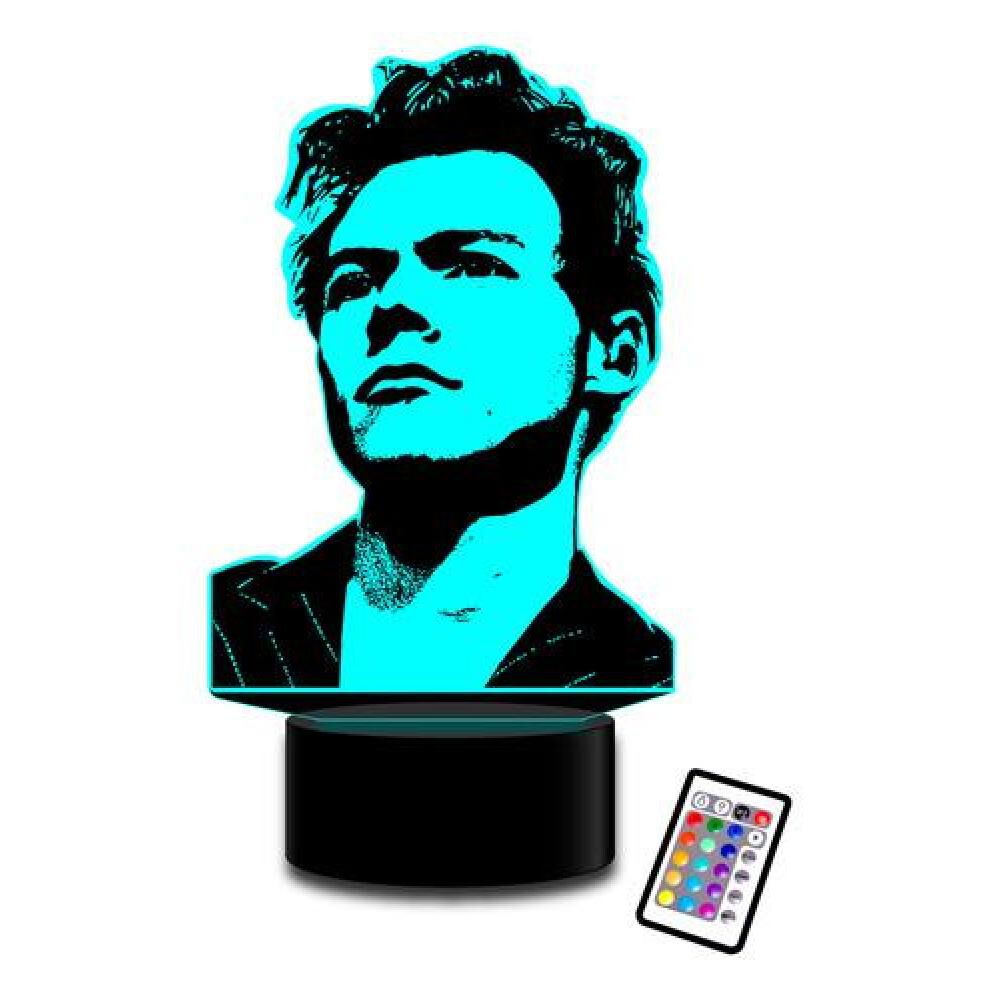 Lampara 3d Harry Styles Rostro 16 Colores Con/ Remoto Modb image number 0.0