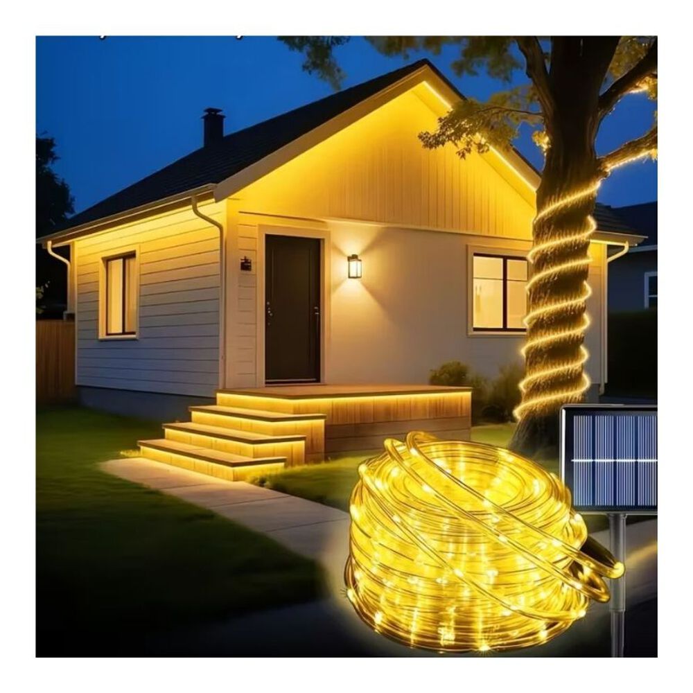 Guirnalda Manguera Decorativa Led Solar 10 Metros Calida Amarillo image number 3.0