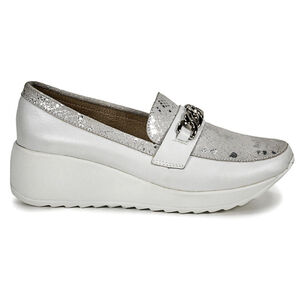 Mocasín Cuero Venisia Gris
