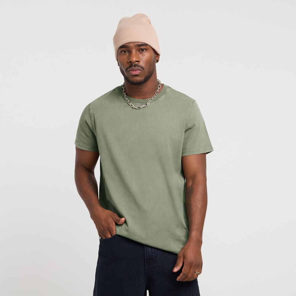 Polera Lisa Slim Manga Corta Cuello Redondo Hombre Rolly Go image number 0.0