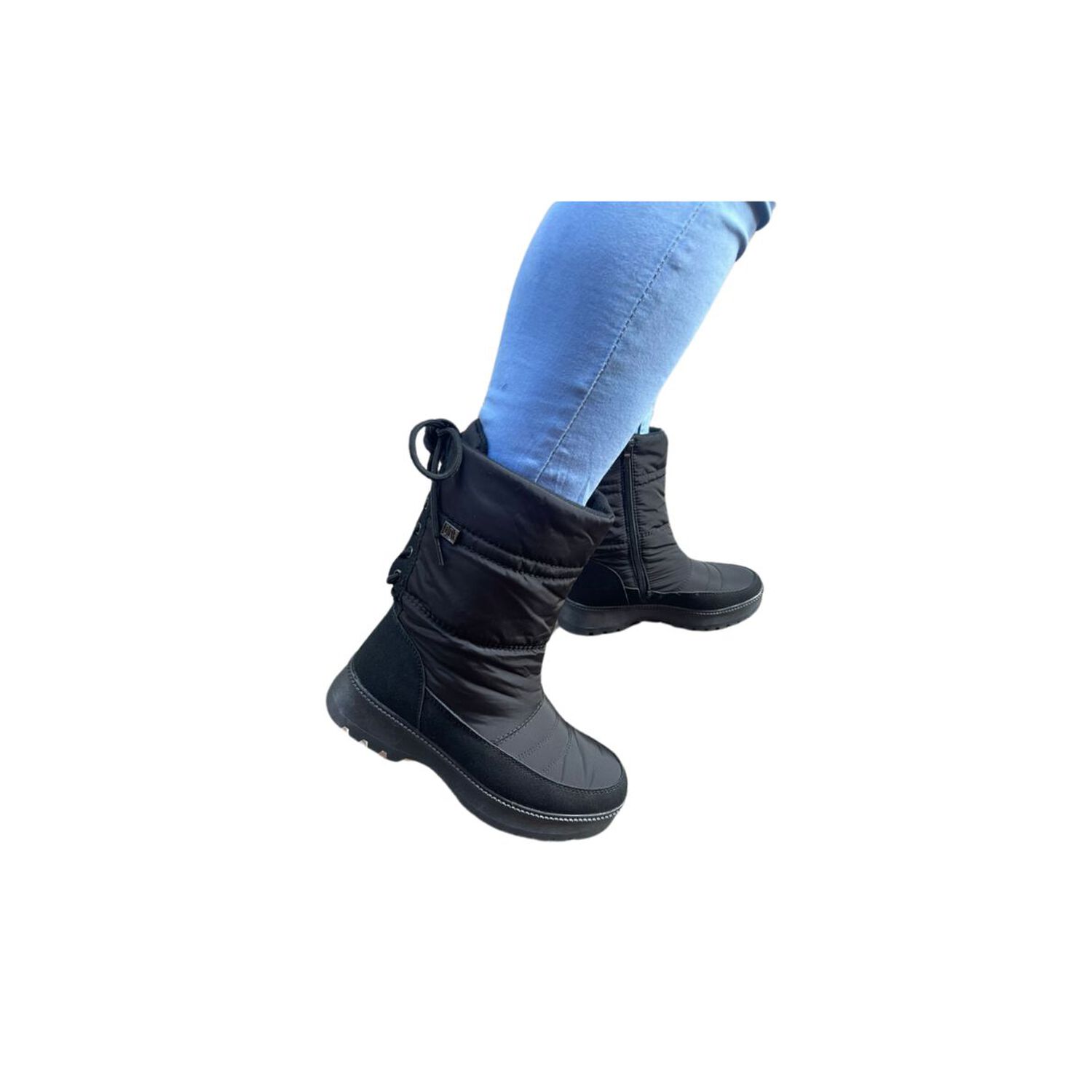Botas Botines Impermeables Forradas Con Chiporro - Negro image number 2.0
