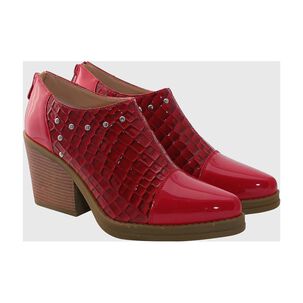 Botin Puntiagudo Tachas Rojo