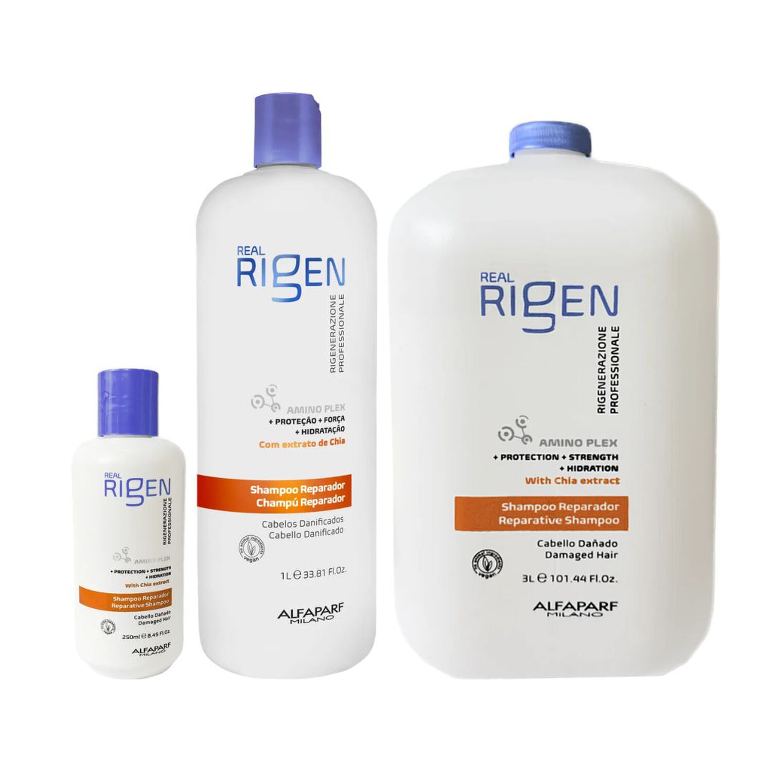 Shampoo Reparador Real Rigen Alfaparf Profesional 250ml image number 1.0