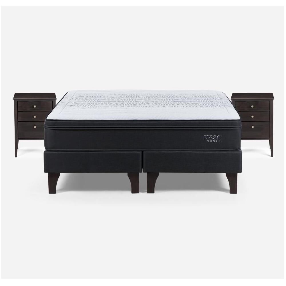 Cama Europea Rosen Tempo / King / Base Dividida + Velador Issey Grafito image number 0.0