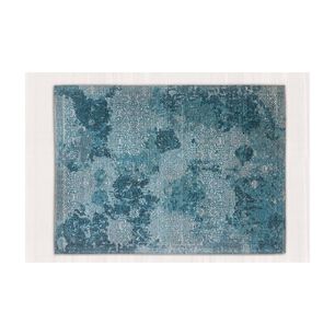 Alfombra Jacquard Turquesa Rectangular Mediana