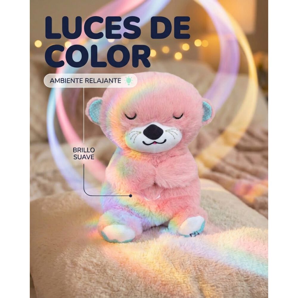 Peluche Nutria Respiraci&oacute;n Relajante Musical Con Luces Bebe image number 8.0