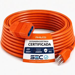 Extensi&oacute;n El&eacute;ctrica 30 Metros Sec Xt49 / 2500w / 10a Naranjo