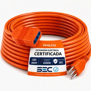 Extensi&oacute;n El&eacute;ctrica 30 Metros Sec Xt49 / 2500w / 10a Naranjo