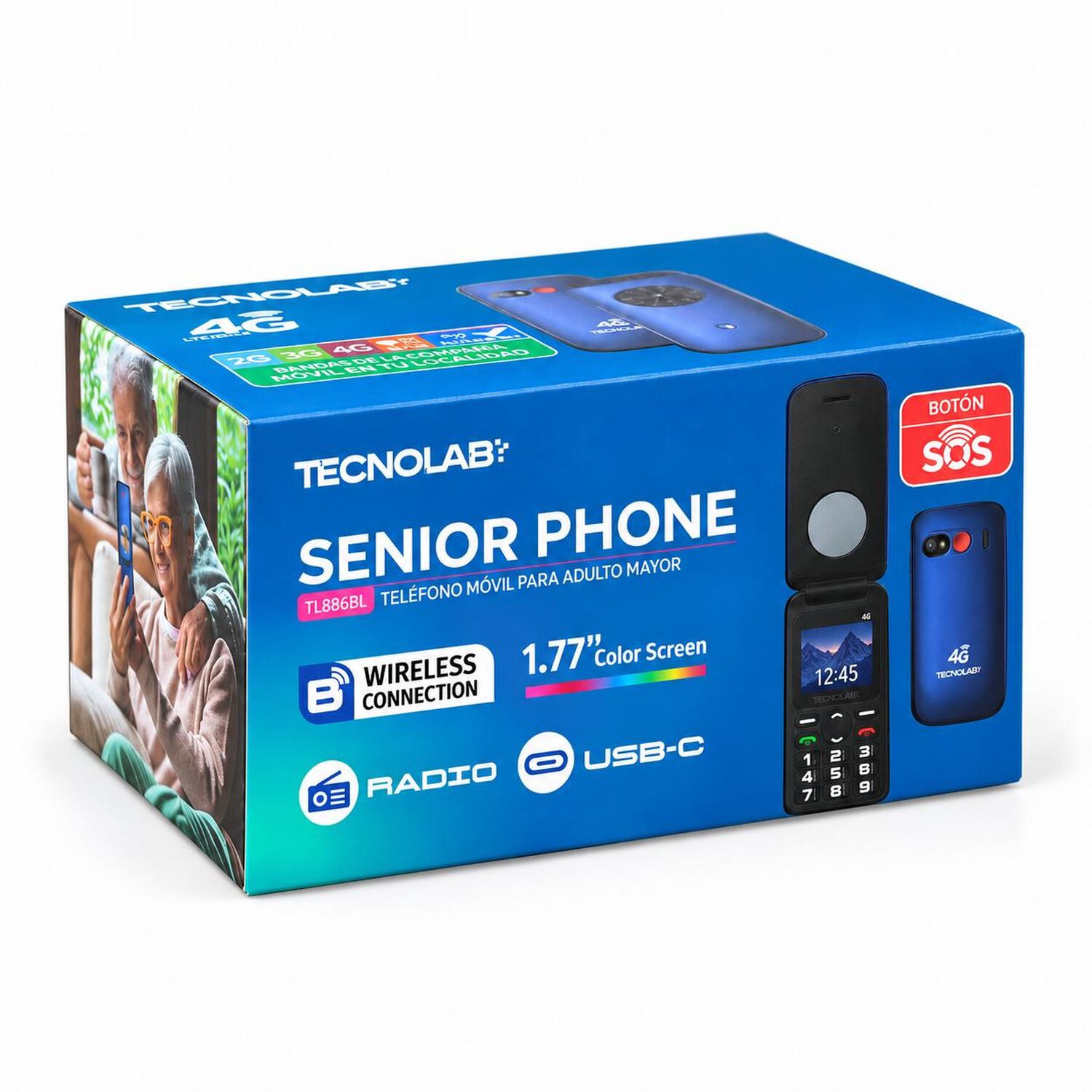 Celular Adulto Mayor 4g Tipo Almeja Liberado Bot&oacute;n Sos Rojo image number 11.0