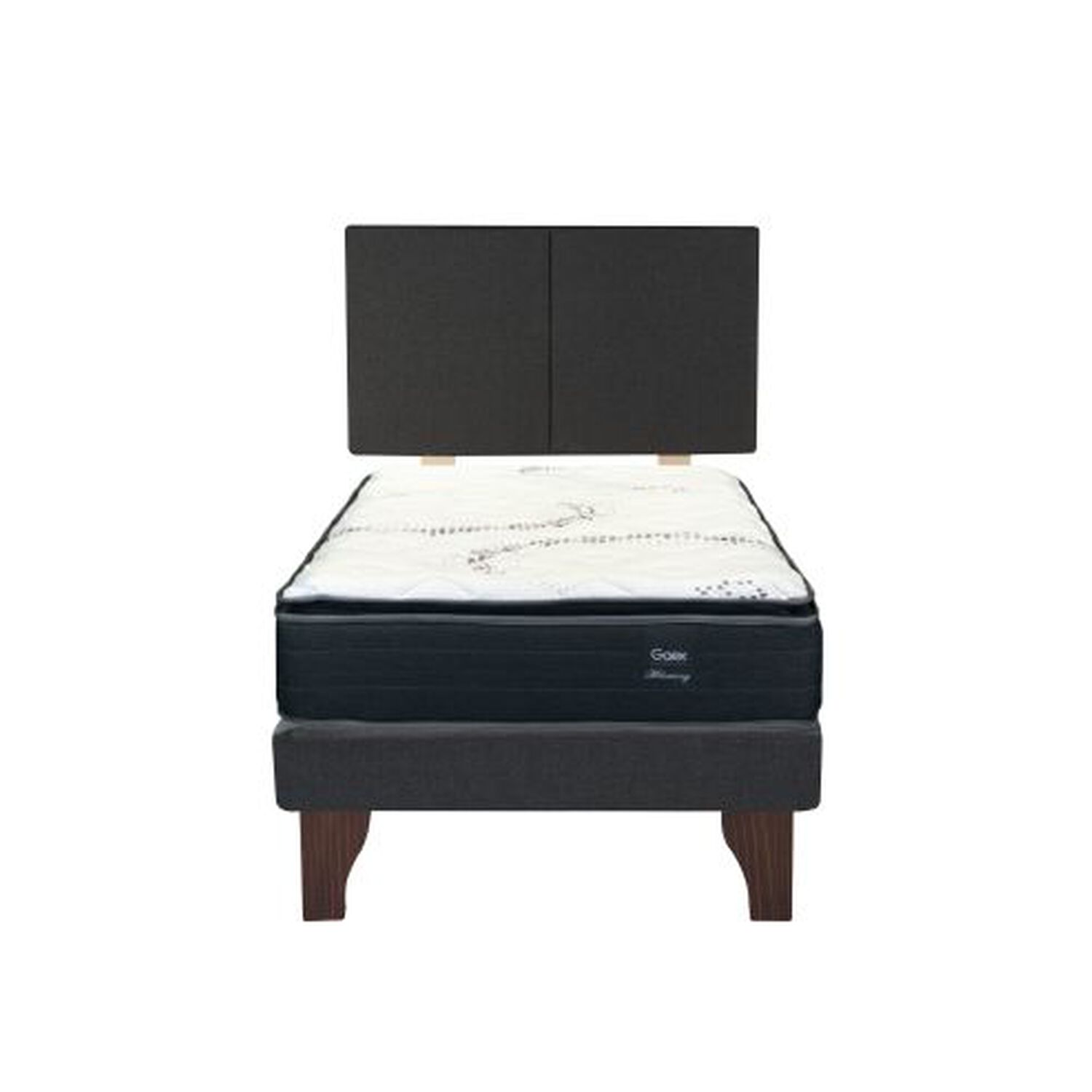 Cama Europea 1 Plaza 190 Plus Respaldo Everest image number 1.0
