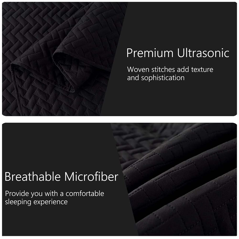 Cubrecama Quilt King Negro image number 2.0