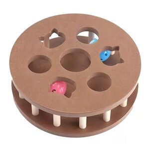 Juguete Interactivo Para Gatos Rueda De Madera Mascotas