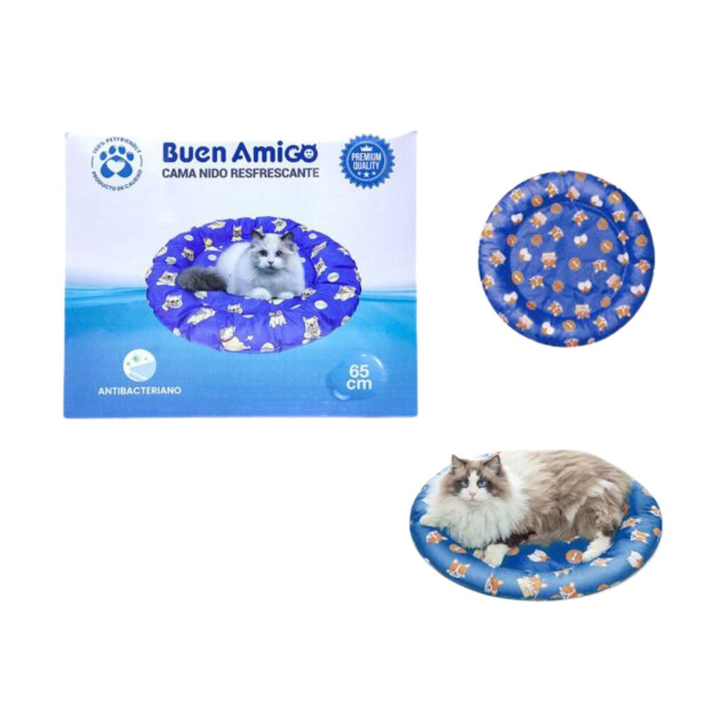 Manta Con Gel Refrescante Para Mascotas Gatos 65 Cm Circular image number 2.0