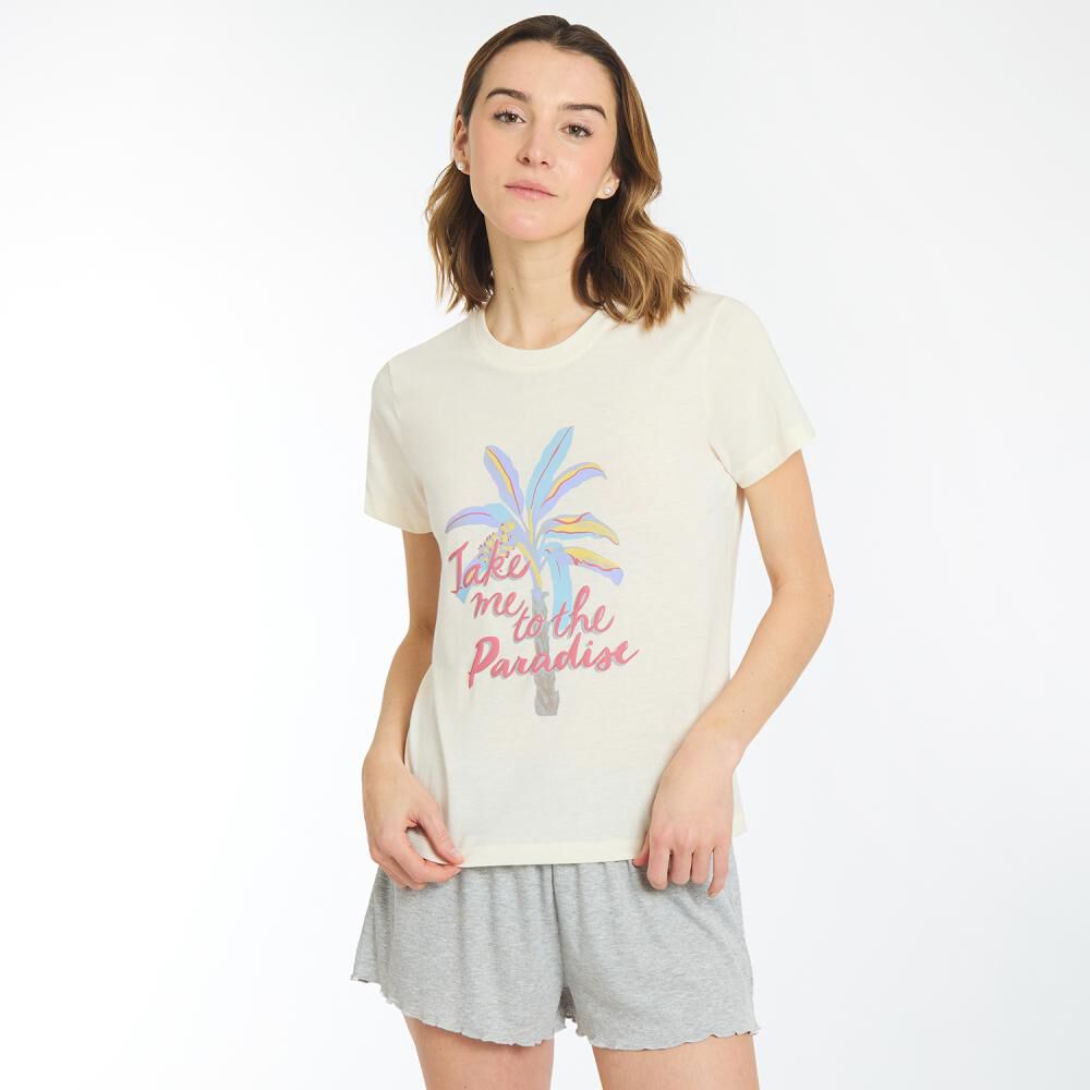Polera De Pijama Manga Corta Mujer Freedom image number 0.0