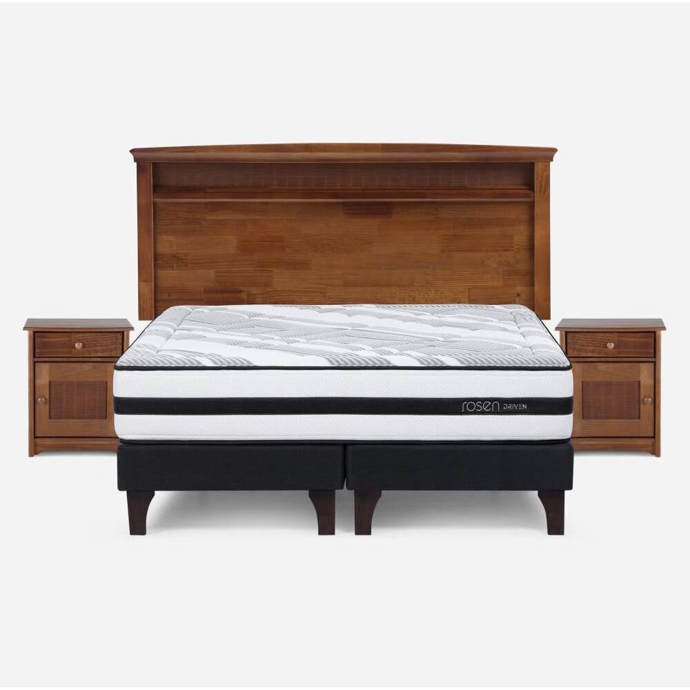 Cama Europea Rosen Driven / 2 Plazas / Base Dividida + Set De Maderas Veneto image number 0.0