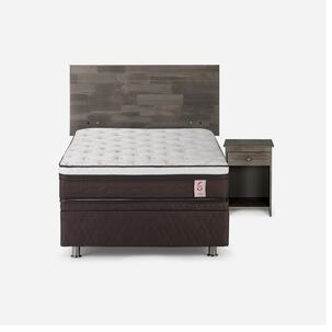 Cama Ba&uacute;l Rosen New Style 6 / 1.5 Plazas / Base Normal + Set De Maderas