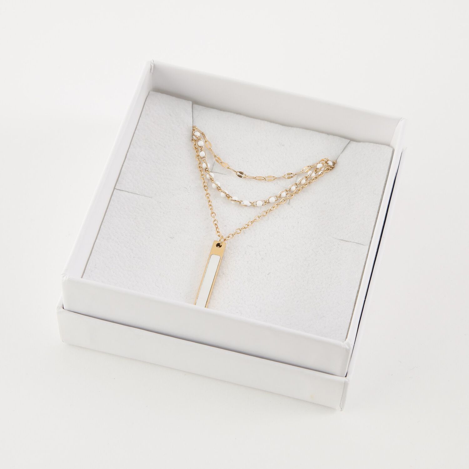 Collar Doble 19v69 Italia Dorado Mujer Stne480 image number 1.0