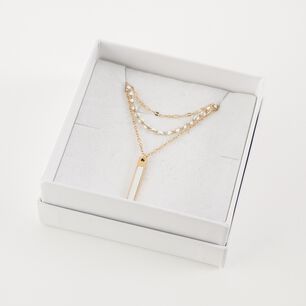 Collar Doble 19v69 Italia Dorado Mujer Stne480