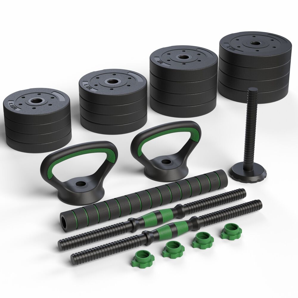 Set Mancuernas Green 3 En 1 Ajustables 30 Kg image number 0.0