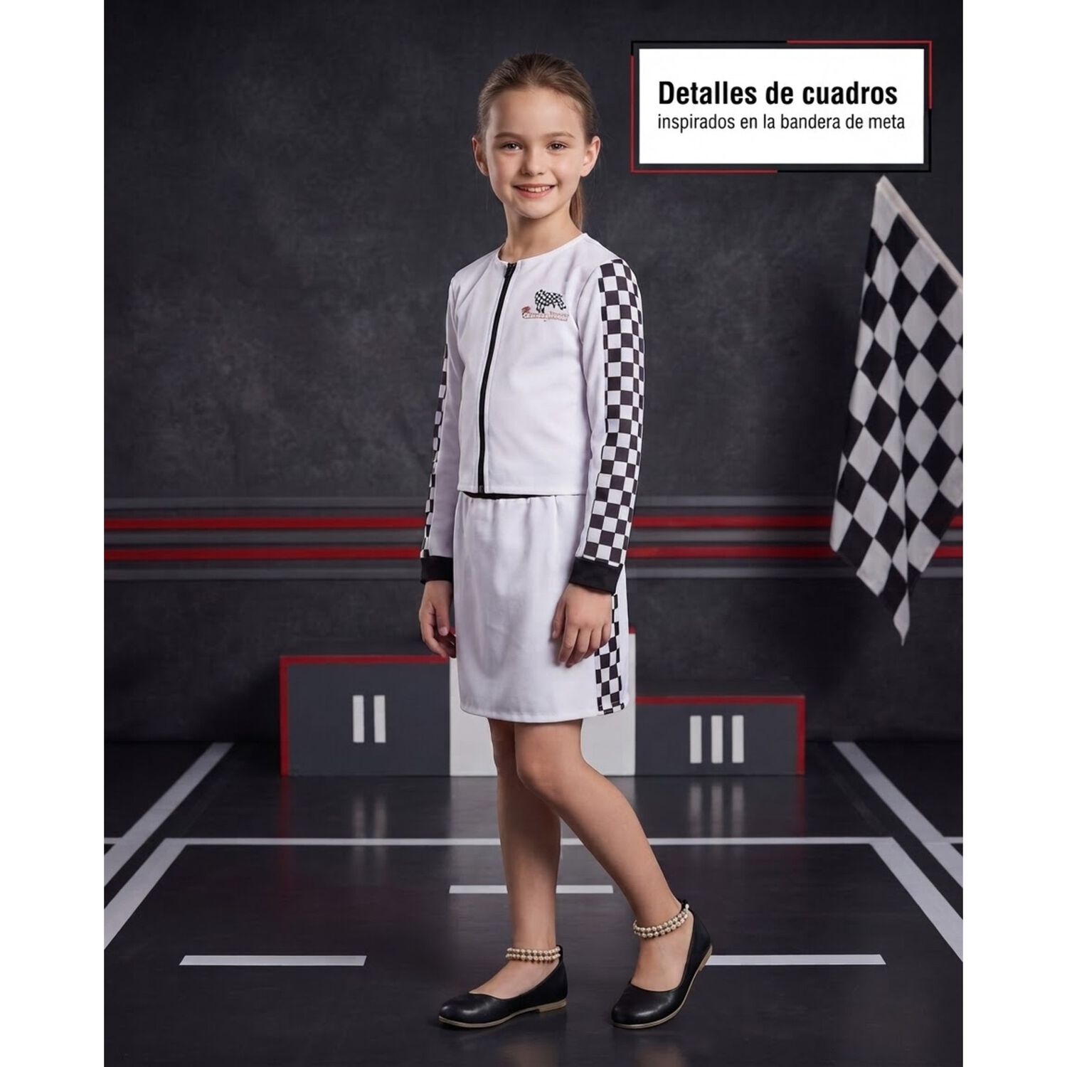 Disfraz Infantil Carreras Formula 1 Ni&ntilde;a image number 2.0