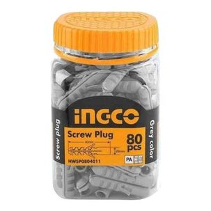 Tarugos Para Pared Solida 80piezas 4cm Gris Ingco