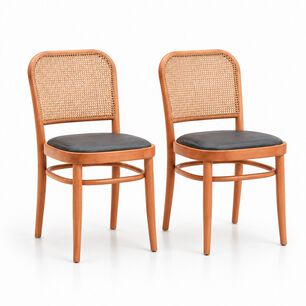 Pack De 2 Silla De Comedor Madera Hono 44x48x86
