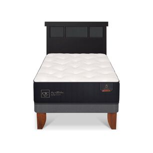 Cama Europea Cic Linea Premium / 1.5 Plazas / Base Normal + Respaldo