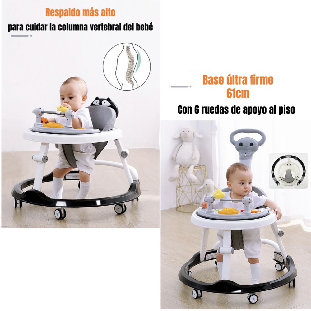Andador Caminador 4 En 1 Aita Con Manilla Lubabycas Gris image number 4.0