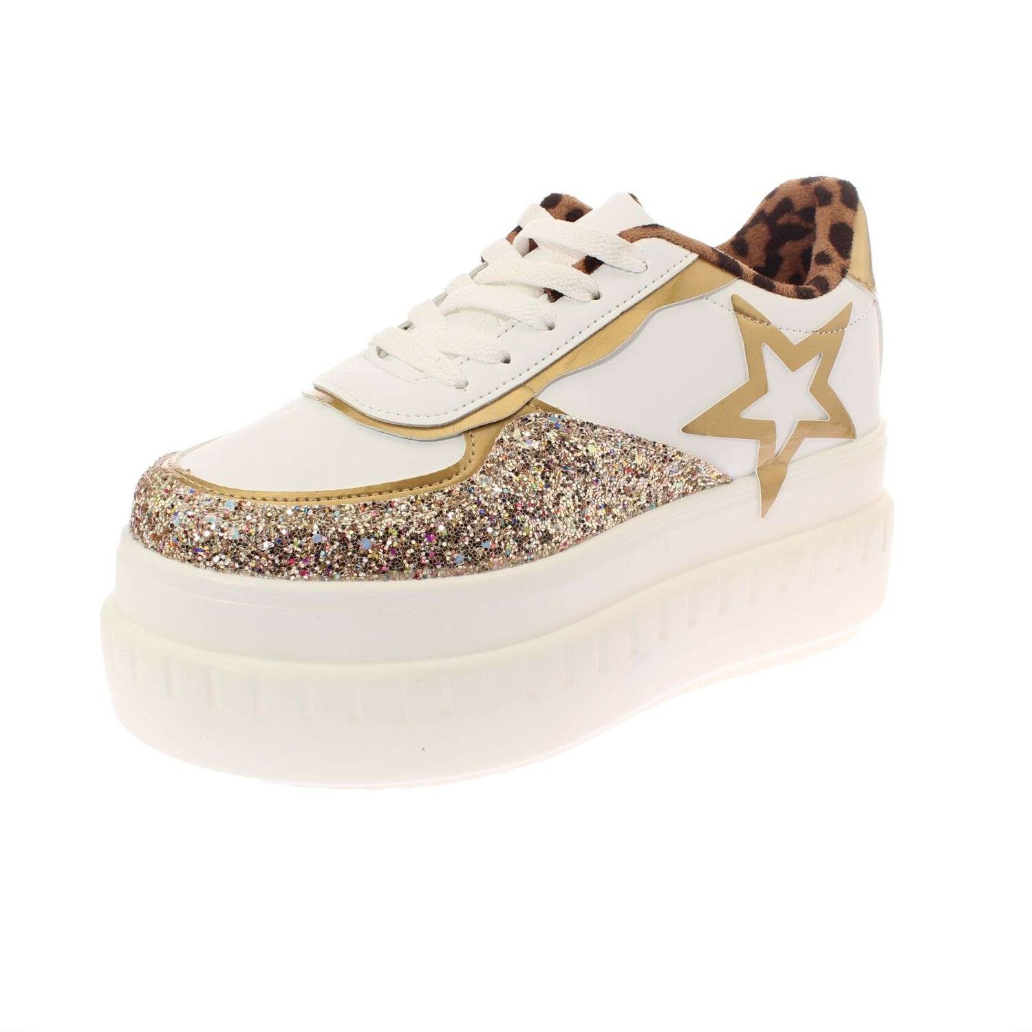 Zapatilla Plataforma Blanco/dorado V&iacute;a Franca Art. 5s212b0098dgold image number 0.0