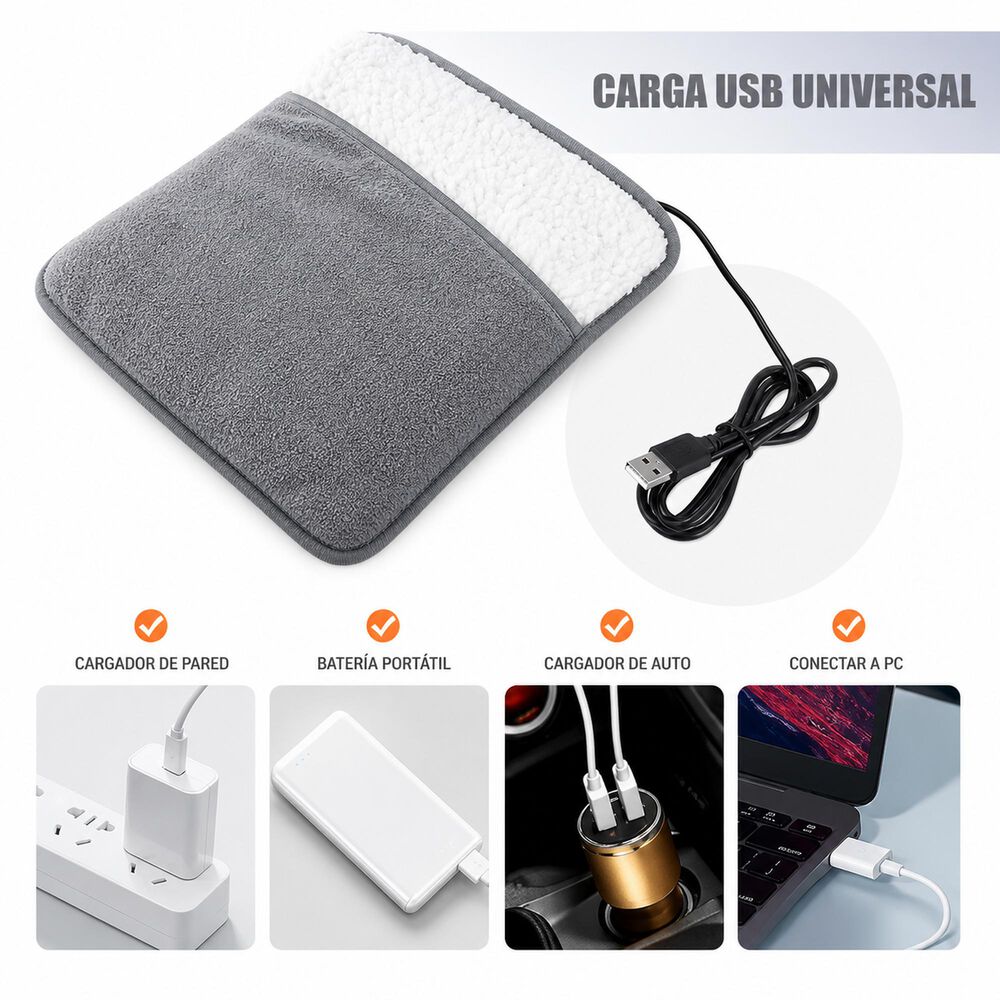 Calienta Pies Usb Port&aacute;til El&eacute;ctrico Recargable image number 2.0