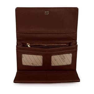 Billetera Mujer Alda Serpent Marr&oacute;n Carven