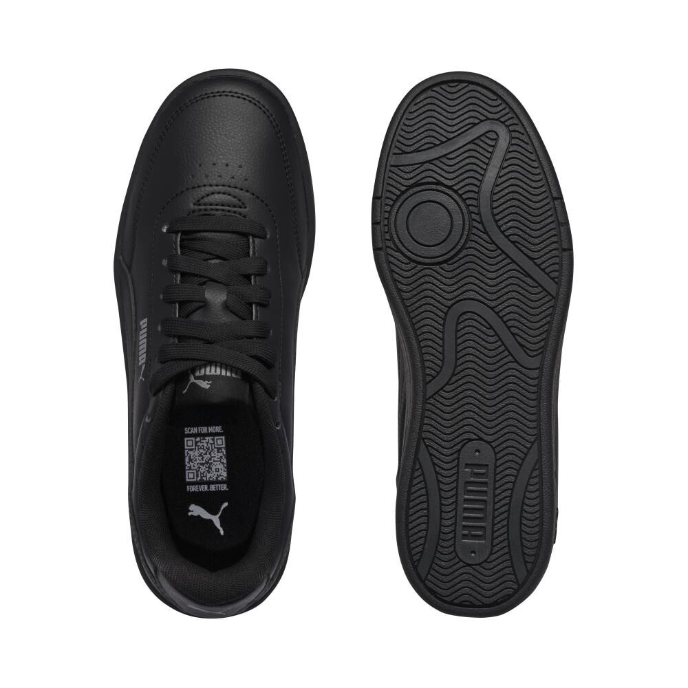 Zapatilla Escolar Unisex Puma Court Classic Clean Negro image number 3.0