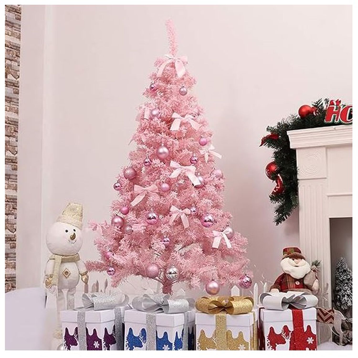 &Aacute;rbol De Navidad Artificial Altura 180cm Color Rosa image number 1.0